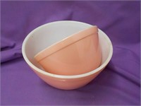 2 Pyrex Pink Nesting Bowls