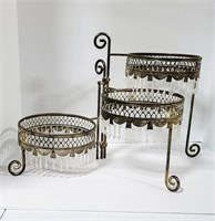 Party Ware, 3 tier beaded ornate serving display,
