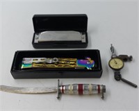 Stiletto Knife & Other Assorted Items