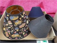 Pierced Tin Lamp Shade & Others