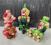 Vintage Clown Ceramic Figurines