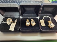 Heavy Thailand Ring, Earrings, & Pendant in Cases