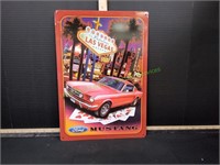 Ford Mustang Welcome To Vegas Metal Wall Art