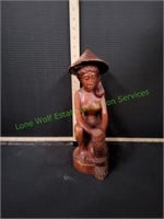 13" Tribal Wood Carving Figure