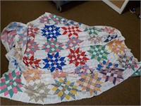 Hand Stitched Star Quilt Top