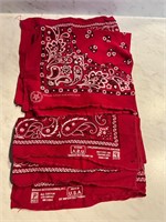Vintage Red Bandana Made in USA Set of 2