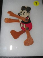 VINTAGE WOOD MICKEY MOUSE TOY AS IS