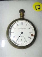 DATED 1884 SILVER ACME POCKET WATCH AS IS