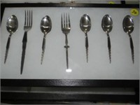 FRAME OF FORKS AND SPOONS, NO HANDLES