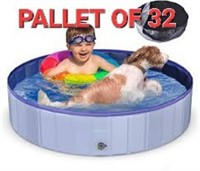 Pallet of 32, FunYole Foldable 63“ Dog Pool with P