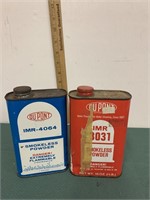 Vintage Dupont Smokeless Powder Cans