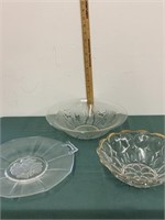 Cut Glass/Crystal Serving Bowls, Platter