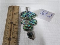 3 inch Multi colored necklace pendant