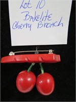 Rare bakelite cherry broach