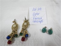 2 pair pierced earrings