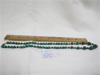 Very nice 12.5 in jade color glass bead necklace