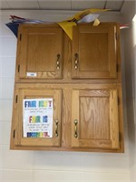 2 - Upper Oak Cabinets