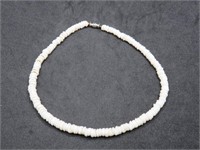 Puka shell necklace with screw clasp