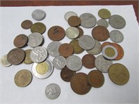 Large Lot of Vintage Foreign Coins 1936 5 Centavos