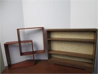 Two Unique Hanging Wooden Shelves