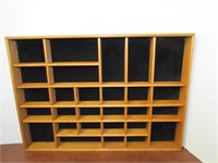 Unique Wooden Velt Back Box Display Mini Shelves