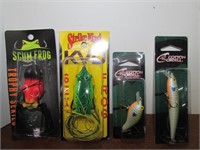 NEW Four Frog and Bluegil Minnow Fishing Lures
