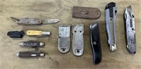 Lot of Pocket Knives and Cutting Tools