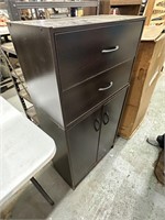 2 pc Particle Board Cabinet & Drawers