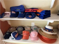 Lot of Misc UF Gator Hats, Caps & Visors