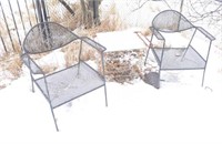 Late Addition Mid-Century Wrought Iron Chairs