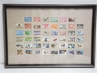 Framed Duck Related Postage Stamps (Print)