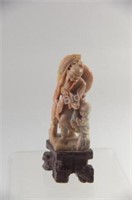 Antique Chinese Bicoloured Jadeite Figurine