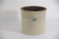 Antique Crown "2" Stoneware Crock Pottery