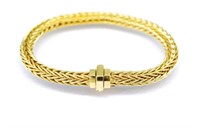 18ct Yellow gold "Spiga" chain bracelet