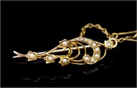 Antique 15ct yellow gold "Lily of the valley"