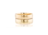 Yellow gold double ring