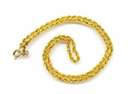 9ct Yellow gold rope chain necklace