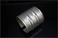 Early 20th C. "bedouin" silver cuff bracelet