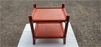 Rattan side table 21x20.5x16.5