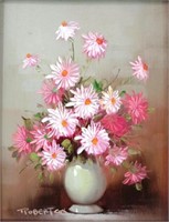 Robert Cox (1934 - 2001) Pink Chrysanthemums