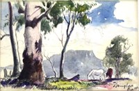 Douglas Pratt (1900 - 1970) Landscape & Horses