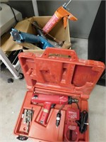 Box Of Misc. Hand Tools And Milwaukee Drill