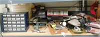 Shelf Lot Of Hand Tools And Hardware