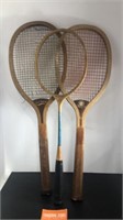 Vintage Tennis Racket Lot Spalding Columbia