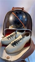 Vintage Bowling Ball, Shoes & Bag