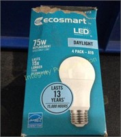 3 Count Ecosmart 75W LED Light Bulbs