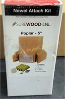 3ct Surewood-LNL Newel Attach Kit Poplar 5”