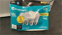 4pk Ecosmart 60W LED A19 Bulbs