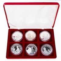 Group of 6 Sterling Silver Proof Coins