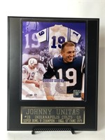 Johnny Unitas Indianapolis Colts Plaque